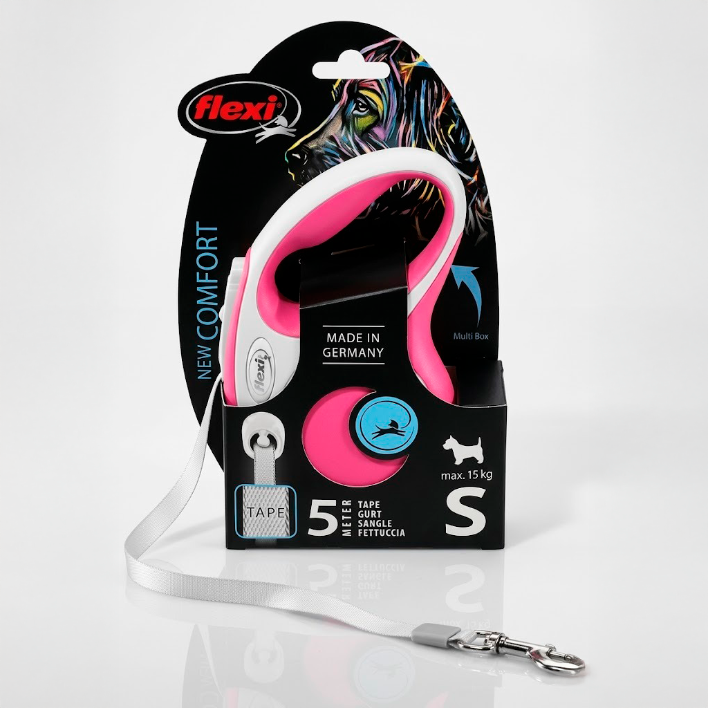 god correa extensible flexi new comfort s (5m) correa de cinta para perros hasta 15kg god correa extensible flexi new comfort s (5m) correa de cinta para perros hasta 15kg
